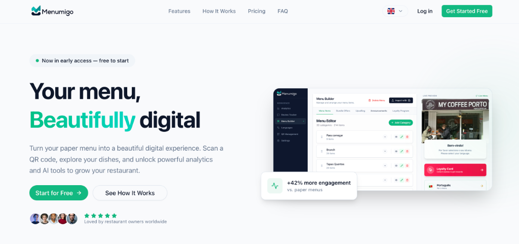 Menumigo — Software as a Service (SaaS) platform for digital menus